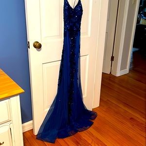 Navy blue formal dress.  Size 4